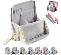 Standing Makeup Bag Portable, Large Capacity, Vertical Makeup Bag, Vertical Makeup Organizer Bag, Multi-Purpose Large Capacity Oxford Cloth Toiletry Bag, with Compartments (A-4)