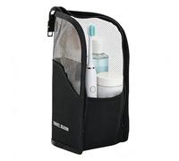 Standing Makeup Bag - Portable Waterproof Cosmetic Pouch for Travel | Nylon Fabric with Expandable Compartments, Beauty Organizer for Brushes, Skincare, Vanity Use at Home, Hotel, Outdoor