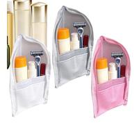 Standing Makeup Bag Set, Waterproof EVA Cosmetic Organizer, 3 Piece Travel Toiletry Pouch, Stand Up Zipper Storage Bag, Portable Skincare Case, Bathroom and Travel Hygiene Organizer
