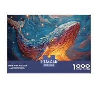 Standing on The Bottom of Whale 1000 Pièces Carton Premium Coffret De Puzzles Colorful Whale Stimulant Et Éducatif Jeu Créatif Puzzles As Birthday Gifts 38x26cm/1000pcs