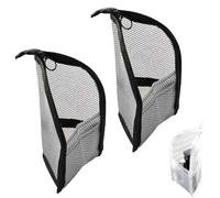 Standing Toiletry Bag,Upgraded Portable Lightweight Travel Toiletry Bag,Eva Mesh Large Capacity Cosmetic Waterproof Bag,Organizer Bag Cosmetic Zipper Pouch,for Travel,Toothbrush,Toothpaste (Black*2)