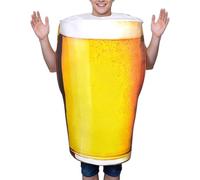 Standout Party Outfit: This beer costume combines a unique foam mug shape