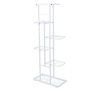 Stands de Plante, 3 Couleurs Disponibles en métal épais 6 Supports de Fleurs avec Design d'économie d'espace et 4 Pieds réglables, tabourets de Fleurs d'assemblage Simples pour (Blanc)