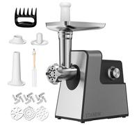 STANEW 3500W Hachoir à Viande Électrique, 3 en 1 avec 3 Plaques en Acier Inoxydable, Kubbe et 3 Tubes à Farcir pour Saucisses, Capacité 3,5 kg/min,3 lames, Propower Moteur en cuivre