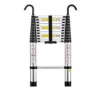 STANEW Échelle Télescopique 3,2 M en Aluminium, Échelle Extensible avec Pieds Antidérapants et 2 Crochets, Escabeau Telescopique Portable Convient aux réparations à Domicile, Charge 150 KG