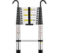 STANEW Escabeau télescopique aluminium 3,2m,Escabeau pliant antidérapant Escabeau multi-usages, Accoudoir amovible, Échelle extensible, Échelle multifonctionnelle, Charge maximale 150 kg