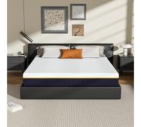 Stanew Matelas à mémoire de Forme 160x200cm Épaisseur 17cm -Double Couche (Mousse Mémoire + Charbon Bambou) avec Housse Lavable