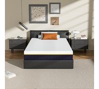 Stanew Matelas à mémoire de Forme 90x190cm Épaisseur 17cm -Double Couche (Mousse Mémoire + Charbon Bambou) avec Housse Lavable
