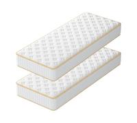 Stanew Matelas en Mousse,Épaisseur18cm, 2*Mousse A Mémoire Matelas,Parfait Soutien Haute Resilience Ultra Respirante,Matelas réversible à Deux Faces Entièrement Utilisables (90x190cm(2))