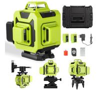 STANEW Niveau Laser Chantier Autonivelant 360° x 4, Lazer Niveaux 4D 16 Lignes Laser, Autonivellement et Mode Pulsé Extérieur, 2 x Batterie, Nivellement Automatique, Support Rotatif, Télécommande