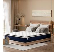 Stanew Ressorts Matelas 140x190 25 cm d'épaisseur, Matelas à Ressorts ensachés 7 Zones Trois côtés, fermeté modérée, Confortable et Respirant, antibactérien et Anti-acariens (140x190x25cm)