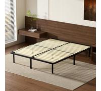 Stanew - Sommier 160x200 cm | Résistant et Confortable | 9 Pieds Inclus | 18 Lattes | Cadre métal laqué époxy | Sommier 1 ou 2 Personnes | Lattes réglables| Montage Rapide et Facile