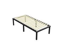 Stanew Sommier 90x200 | Sommiers à Lattes avec 6 Pieds pour Adulte | 14 Lattes | 26cm de Hauteur avec Rangement | Cadre de Lit 90x200 avec Sommier | Lit 1 Personne en Métal | Montage Rapide