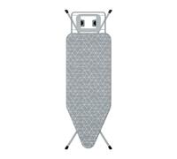 STANEW Table a Repasser 120 x 45 cm,Planche a Repasser Pliable,pour Centrale Vapeur,Système Anti-Fermeture,Hauteur Réglable,avec Housse en 100% Coton,Support de Fer Intégré, Pieds Antidérapants(Gris)