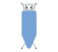 STANEW Table à Repasser 120 x 45 cm,Planche à Repasser Pliable,pour Centrale Vapeur,Système Anti-Fermeture,Hauteur Réglable,avec Housse en 100% Coton,Support de Fer Intégré, Pieds Antidérapants(Bleu)