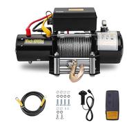 STANEW Treuil Électrique 12 V, 6 000 LBS / 2 722 kg avec 30M Télécommande Sans Fil, 8mm x 15m Câble en Acier à 7 Brins, pour Traction Remorque Véhicules VTT SUV Camions Yachts Bateaux