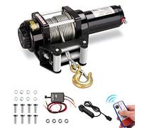 STANEW Treuil électrique 12 V Traction Jusqu’à 4500 LB/2041 Kg Câble en Acier de 10m, Noir, treuils à Corde synthétique télécommandés sans Fil