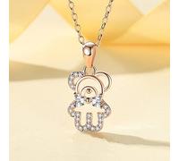 STANG 925 Argent Mignon Ours Pendentif Collier Accessoires Conception clavicule chaîne lumière Luxe Niche Collier Bijoux Cadeau