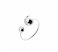 STANG 925 Argent Minimaliste Deux Perles Boule Nouveau À La Mode Simple Géométrique Ouvert Anneaux pour Femmes Mode Vintage Bijoux Cadeau
