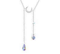 STANG 925 Argent Zircon Gland Lune Collier Femme Niche Design Cristal clavicule chaîne Simple et Polyvalent Haut de Gamme Collier Cadeau