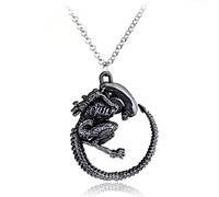 STANG Alien Alien Collier Personnalité Mode Sauvage Alien Predator Pendentif Collier Creative Rétro Bijoux Halloween Cadeau