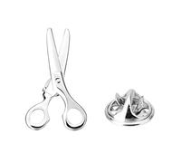 STANG Argent Barber Ciseaux Broche Bijoux Hommes Exquis Cadeau Broche Costume Collier Broche en Métal Corsage Accessoires Cadeau