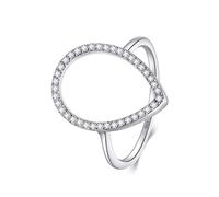 STANG Bagues géométriques en Forme de Goutte d'eau en Argent 925 Cadeaux de Bijoux de Mariage atmosphériques pour Femmes