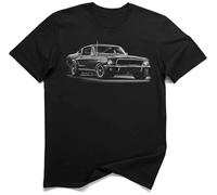 Stang Fastback 1968 V8 Street Muscle T-Shirt (XL, Black)