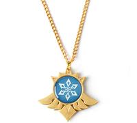 STANG Genshin Impact Collier Bijoux 7 éléments Arme Dieu Oeil Verre Pendentif Collier Longue chaîne Ventilateur Souvenir Cadeau