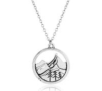 STANG Mode Creux Montagne Pics et Montagnes Pendentif Paysage Paysage Collier personnalité créative Collier Bijoux Cadeau