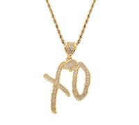 STANG Nouvel Alliage Hip-hop Pendentif Lettre Anglaise XO Niche créative tempérament Pendentif Collier personnalité de la Mode Bijoux Cadeau