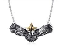STANG Personnalité de la Mode Aigle Pendentif Ailes déployées Aigle Titane Acier Collier Hip hop Accessoires Cadeau