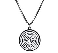 STANG Personnalité de la Mode Blanc Labyrinthe pièce Pendentif Collier Marque Militaire Collier Dames Hommes Accessoires Cadeaux