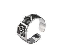 STANG S925 Bague en Argent personnalité Hipster Bijoux Mode tempérament rétro Ceinture Boucle Anneau Bijoux