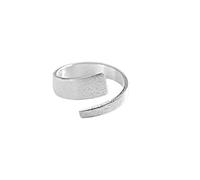STANG S925 Bijoux de Boutique en Argent créatif brossé Simple Anneau Cadeau de Bague à la Mode pour Femmes