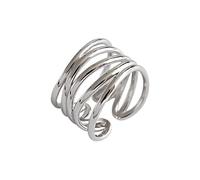 STANG Véritables bagues en Argent 925 pour Femmes entrelacement sans Fin Bijoux Fins Grands Anneaux Antiques réglables Cadeau