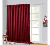 StangH Rideaux en Velours Rouge bloquant la lumière, Toile de Fond de Noël, décoration d'intérieur pour Salon, Chambre, cérémonie d'église, Rouge, 254,4 x 274,3 cm (l x L), 1 Panneau