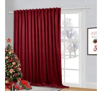 StangH Rideaux occultants Extra Larges en Velours de 304,8 cm de Long pour décoration de fenêtre, Toile de Fond de Vacances, pour fête/Couloir, 254 x 304,8 cm, Rouge