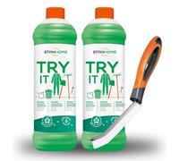 STANHOME Pack Try It et brosse à joints Joint Brush - Dégraissant et désincrustant, nettoyant de sols, élimine la saleté sur les carreaux (2 litres)