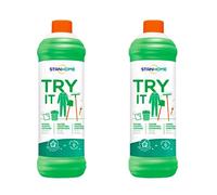 Stanhome Try It Nettoyant concentré détartrant dégraissant - Élimine la saleté, les taches, tous types de matériaux, surfaces et textiles - Sols, peinture, jantes, jardin, uniformes (2 x 1 L)