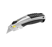 STANLEY 0-10-788 Dynagrip Couteau Cutter - Corps Bi matière Résistant Et Léger - 180Mm - Système Interlock De Verrouillage - Changement Rapide De Lame - Zone D'Appui Anti-Dérapante Pour Le Pouce