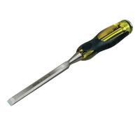 STANLEY 0-16-251 - Ciseau Bois Dynagrip Prof - Taille : 6 Mm - Gamme FATMAX - Ciseau Indémanchable Et Incasable - Poignée Ergonomique Bi Matière - Lame Traversante