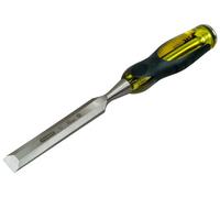 STANLEY 0-16-258 Ciseau À Bois 18 Mm Gamme FATMAX - Indémanchable Et Incassable - Usage Intensif - Poignée Ergonomique Bi Matière - Lame Qualité Pro En31 - Lame Traversante