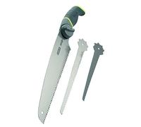 Stanley 0-20-092 Scie mutilâmes 3-en-1 Scie à Bois 250mm + Scie à métaux 150mm + Scie à Guichet 200mm - Lames Stockables Dans l'Outil - Poignée Ergonomique et Confortable