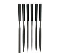 STANLEY 0-22-500 Jeu de Limes aiguille, Argent, 150 mm, Set de 6 Pièces | Acier au carbone pour modélisme, serrurerie et ajustage précis du métal, du bois et du plastique dans les zones étroites.
