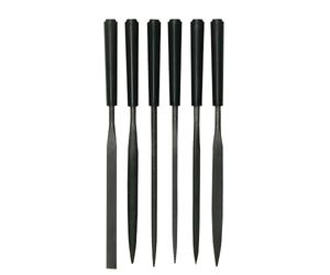 STANLEY 0-22-500 Jeu de Limes aiguille, Argent, 150 mm, Set de 6 Pièces | Acier au carbone pour modélisme, serrurerie et ajustage précis du métal, du bois et du plastique dans les zones étroites.