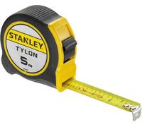 Stanley 0-30-697 mesure Tylon 5m x 19mm - Boitier Ergonomique Bi matière - Ruban en Acier Laqué - Crochet 2 Rivets - Position du Zéro Réel - Agrafe pour Port À La Ceinture, multicolore