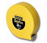 STANLEY 0-32-189 Mesure 3 M X 12,7 mm Sun Flex Fabriqué en France - Ruban en Acier Laqué - Boitier Abs Antichocs - Retour Automatique du Ruban - Crochet Coulissant et Position du Zéro Réel