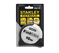 STANLEY 0-33-897 Xl Tape Rule 10M - Gamme FATMAX - Boitier Antichoc - Blocage Du Ruban - Crochet 3 Rivets Multiprise - Revêtement Blade Armor - Ruban Ultra Épais - Revêtement Mylar