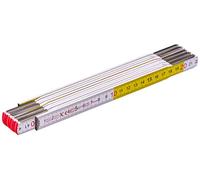 STANLEY 0-35-458 Mesure pliante 2 m x 17 mm en bois Blanc/Jaune